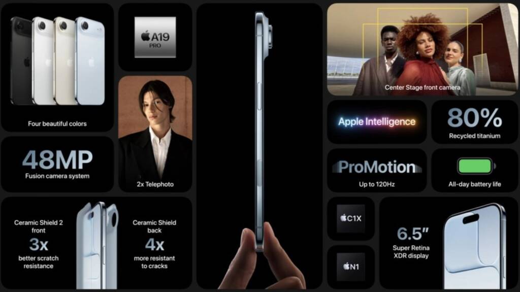 Apple представила iPhone Air: самый тонкий iPhone в истории с титановым корпусом