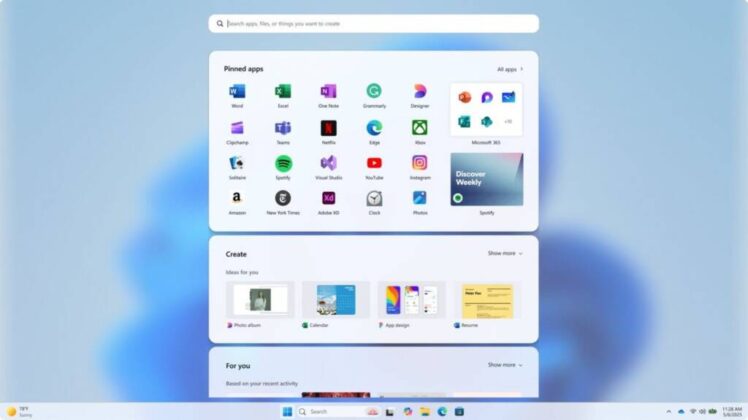 Microsoft showed off ideas for the Start menu that never made it into Windows 11